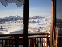 Vue de l'appartement sur la montagne